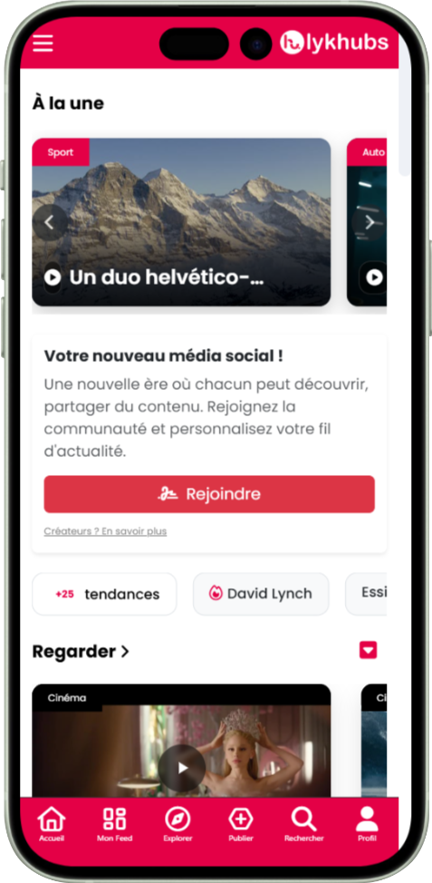 Aperçu Lykhubs sur mobile