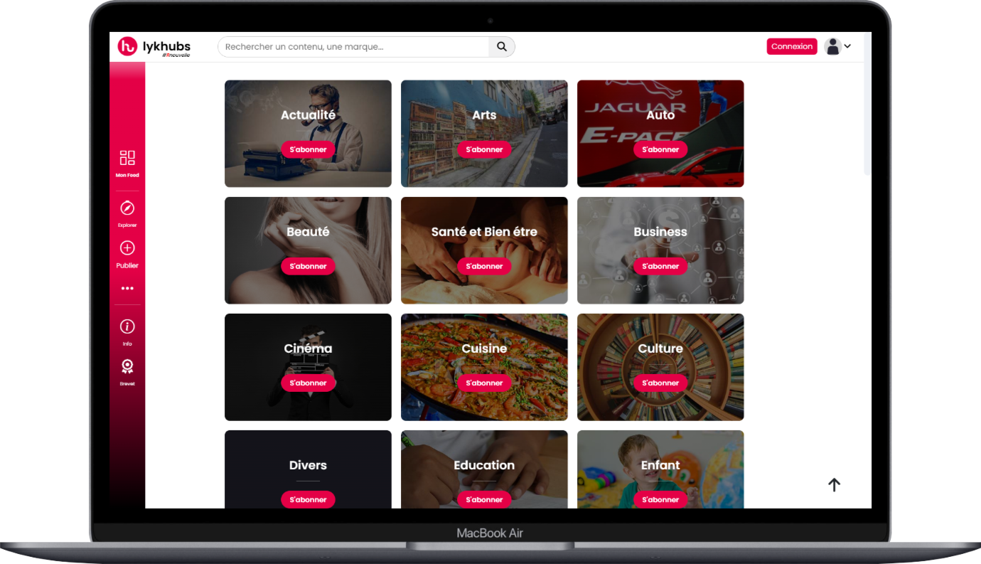 Aperçu des thématiques sur ordinateur