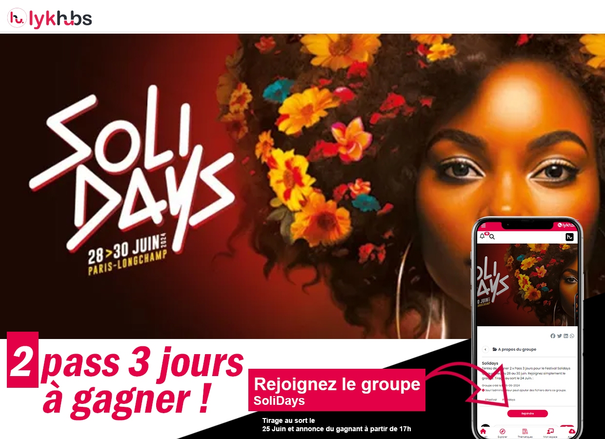 Gagnez votre Pass 3 Jours pour le Festival Solidays