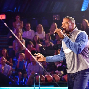 Michael Strahan speaks onstage during Nickelodeon Kids' Choice Sports