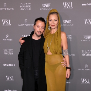 Anthony Vaccarello and Kate Moss