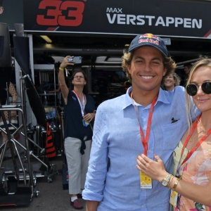 Lenny and Molly Payne watch the F1 Qualifying Sessions